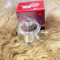إبريق شاي زجاجي مع غطاء - بلينكماكس