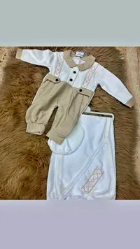 طقم ملابس مواليد رسمي - قطعتين