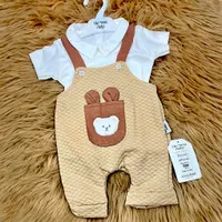طقم ملابس مواليد سالوبيت مع بلوزة - منة بيبي (Menna Baby)