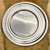 طقم صواني معدنية دائرية