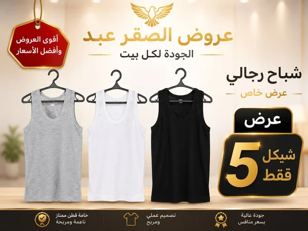 شباج رجالي - عروض الصقر عبد - ملابس رجالية - سوق غزة