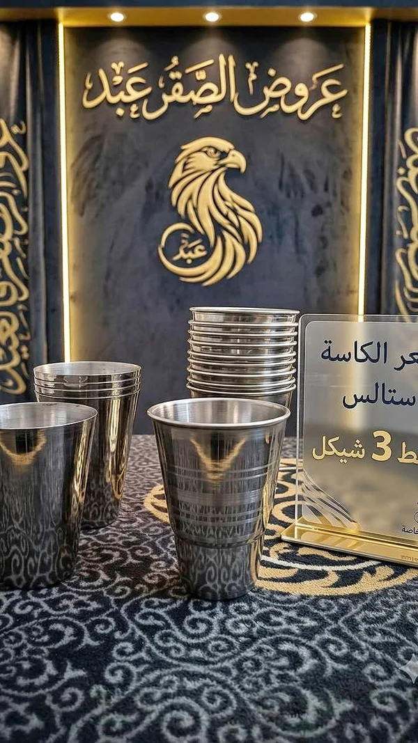 أكواب ستانلس ستيل - عروض الصقر عبد - أدوات منزلية - سوق غزة