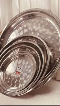 مجموعة أطباق معدنية استainless steel