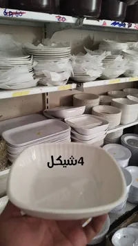 طبق زجاج،مربع - 4 شيكل