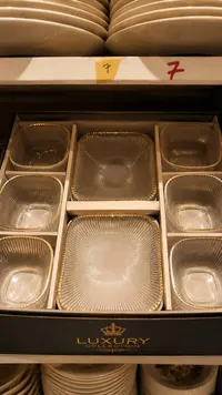 طقم أطباق تقديم زجاجية فاخرة - لاكشري كوليكشن (Luxury Collection)