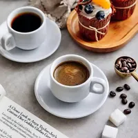 طقم أكواب وصحون قهوة