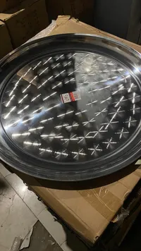 صينية شواء دائرية - استانلس ستيل