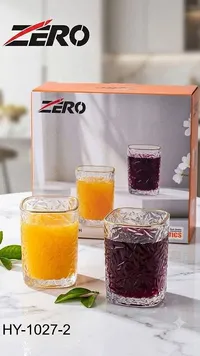طقم كاسات زجاجية مزخرفة - زيرو (Zero)