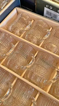 طقم أكواب زجاجية فاخرة - بريميوم جلاس (Premium Glass)
