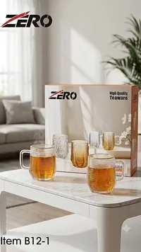 طقم أكواب شاي زجاجية - زيرو (Zero)