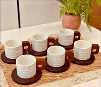 طقم أكواب قهوة مع صحون (Coffee)