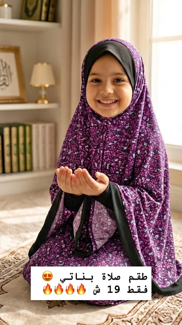طقم صلاة بناتي - ملابس أطفال - سوق غزة