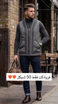 جاكيت صوف رجالي بتصميم كلاسيكي