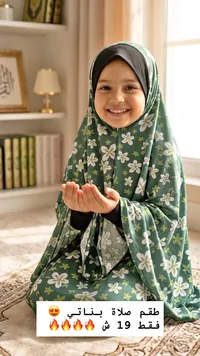 طقم صلاة بناتي مشجر - سوق غزة