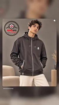 جاكيت بسحاب بغطاء رأس - Elegant Home