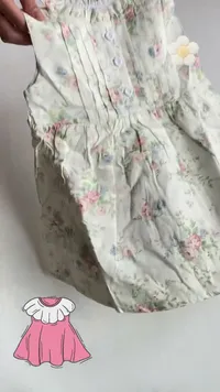 فستان بناتي صيفي بنقشة الزهور
