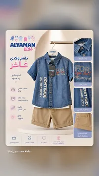 طقم ولادي فاخر - اليمان كيدز (Alyaman Kids)