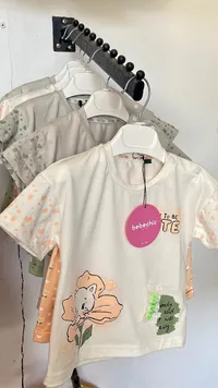 تيشيرت أطفال بطبعة قطة وزهرة - Bebechic