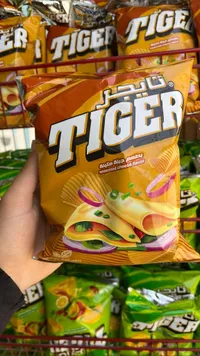 شيبس بطاطس مقرمشة بطعم الجبنة المتبلة - تايجر (Tiger)