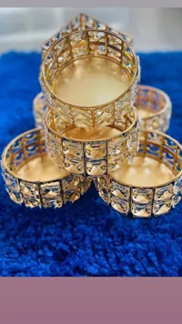 شموع معطرة كريستالية - ذهبي
