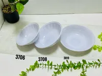 مجموعة أوعية بيضاء - 3 قطع