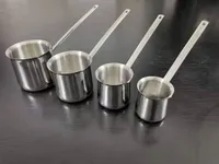 طقم ركوات قهوة ستانلس ستيل - 4 قطع
