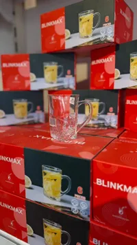 طقم أكواب زجاجية للمشروبات الساخنة والباردة - بلينك ماكس (Blinkmax)