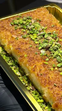 كنافة نابلسية بالجبنة والفستق الحلبي