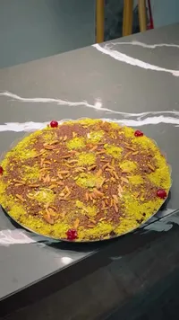 كنافة بالفستق الحلبي واللوز