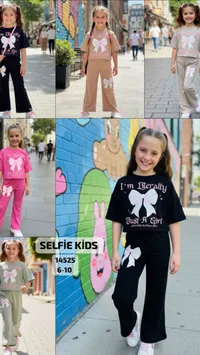 طقم ملابس بناتي صيفي - سيلفي كيدز (Selfie Kids)