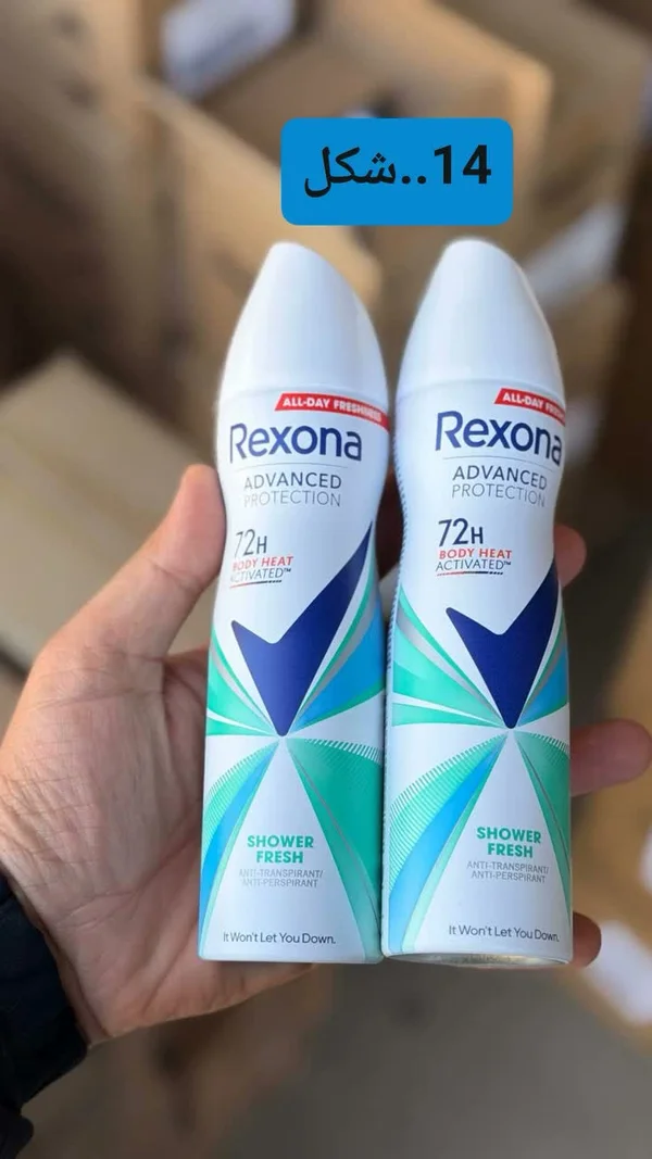بخاخ مزيل عرق شاور فريش - ريكسونا (Rexona) - مواد غذائية وبقالة - سوق غزة