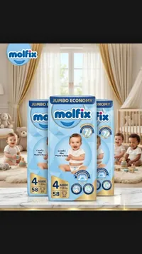 حفاضات أطفال مقاس 4 - مولفيكس (Molfix)