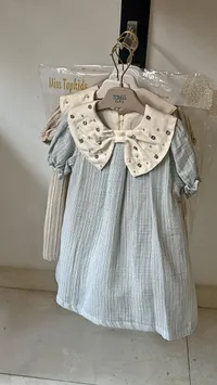 فستان أطفال صيفي بياقة مزينة - تونغز بيبي (Tongs Baby)