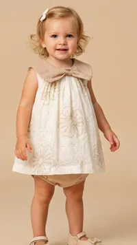 فستان أطفال مزين بالزهور (Little Princess)