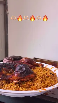 وجبة دجاج مشوي مع أرز مبهر