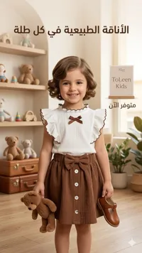طقم ملابس بناتي صيفي - تولين كيدز (ToLeen Kids)