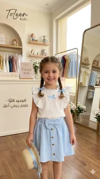 طقم ربيعي أنيق للأطفال - تولين كيدز (Toleen Kids)