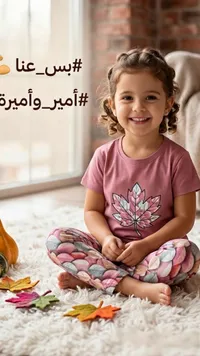 طقم ملابس أطفال بناتي - أمير وأميرة