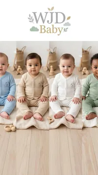 طقم ملابس أطفال مضلع - وجد بيبي (WJD Baby)