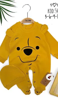 طقم ملابس مواليد بتصميم ويني الدبدوب - مورت بيبي (Murat Baby)