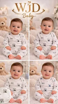 طقم ملابس مواليد قطني - وجد بيبي (WJD Baby)
