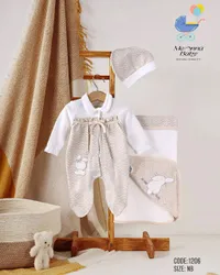 طقم ملابس مواليد متكامل - منة بيبي (Menna Baby)
