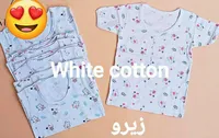 تيشيرت قطن أبيض بطبعات لطيفة (Zero)