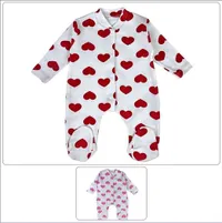 سروال نوم للأطفال بتصميم قلوب (Baby Sleepsuit)