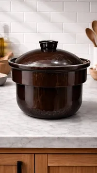 قدر طهي سيراميك بني