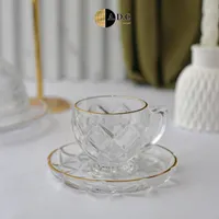 فنجان شاي كريستال مع صحن - إيه دي سي