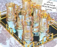 طقم كاسات شاي عسلي - 6 قطع - سوق غزة