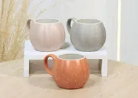 طقم أكواب سيراميك بتصميم كروي