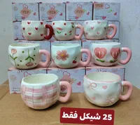 مج سيراميك بتصاميم ورسومات متنوعة - لوفلي كب (Lovely Cup) - سوق غزة