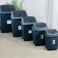 سلة مهملات بلاستيكية بغطاء متأرجح - داست بين (Dustbin)